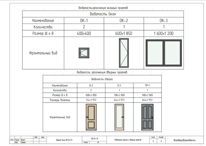 Образец проекта бани из газобетона